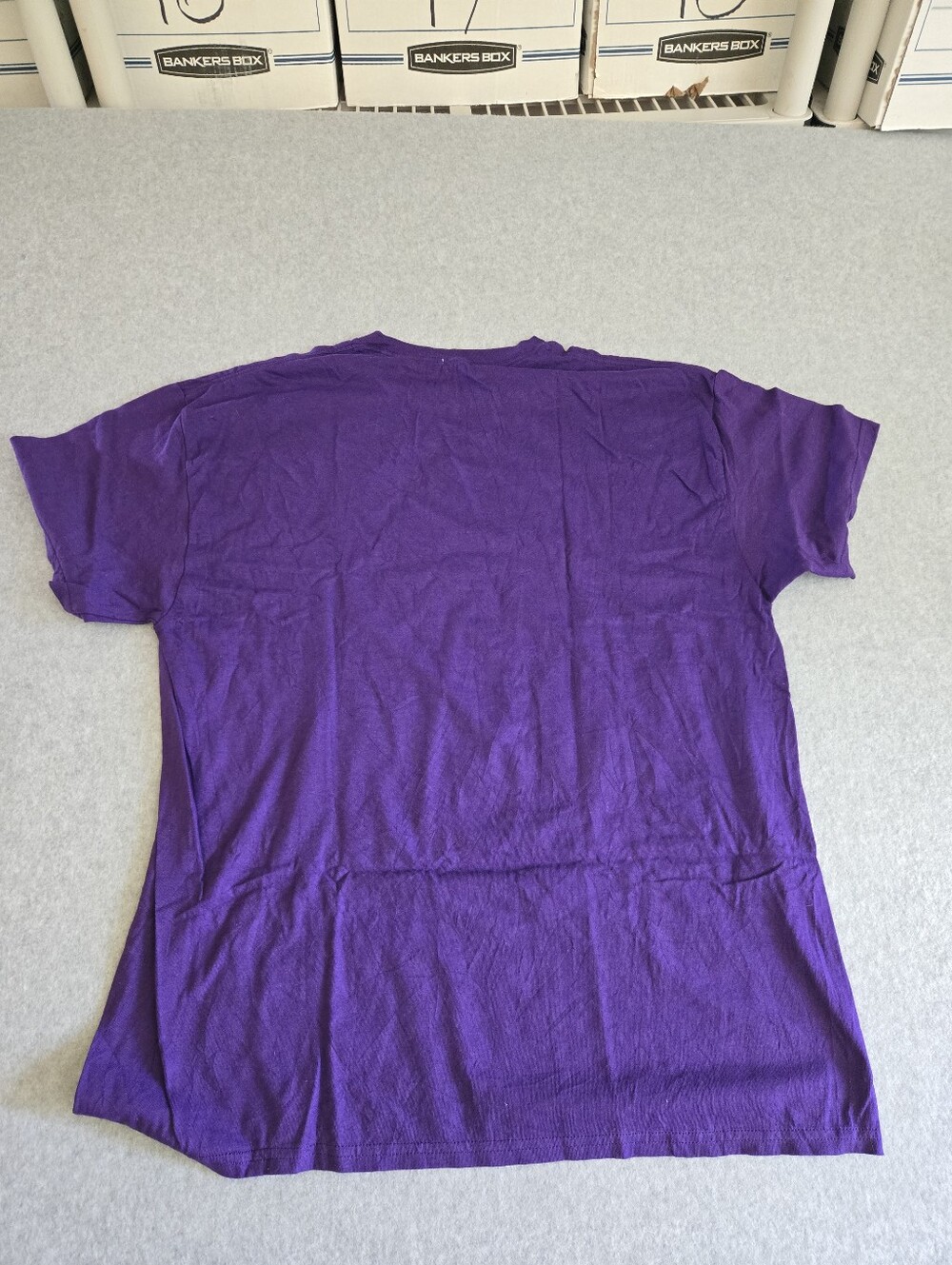 Unisex Wednesday Adams Nevermore Portrait T-Shirt X-Large Purple - Picture 8 of 10